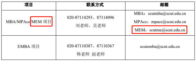 華南理工大學(xué)2021年MEM復(fù)試錄取實(shí)施方案