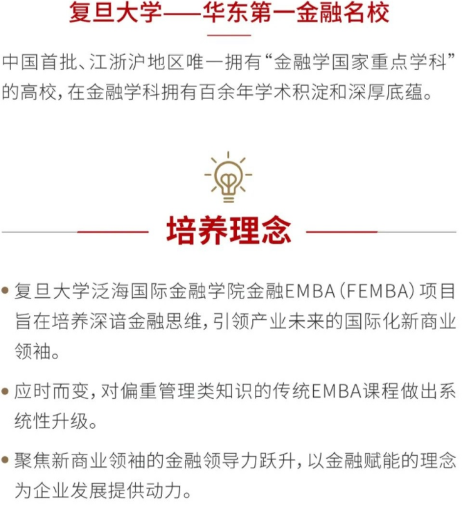 2022級復旦大學泛海國際金融學院金融EMBA招生簡章