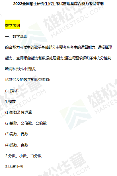 必看！2022考研全國(guó)聯(lián)考管理類（MBA/MEM/MPA等）綜合能力考試大綱！
